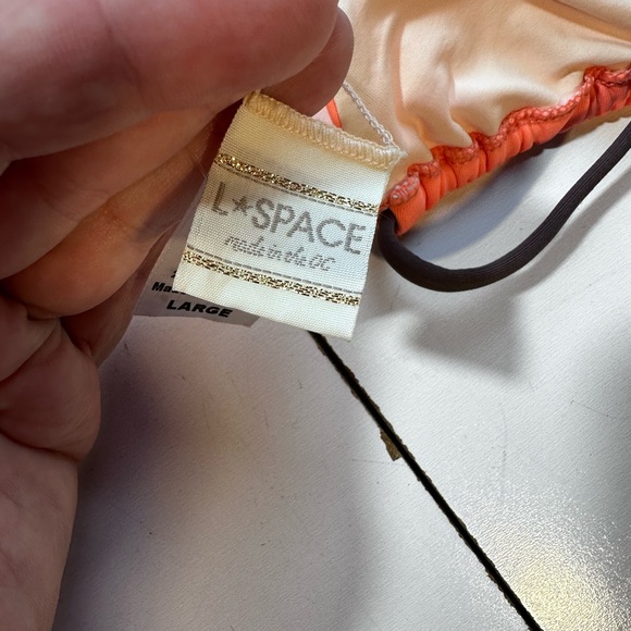 l*Space Jovie Electric Coral Tie Back & Halter Neck Women’s Bikini Top NWT L - Picture 11 of 15